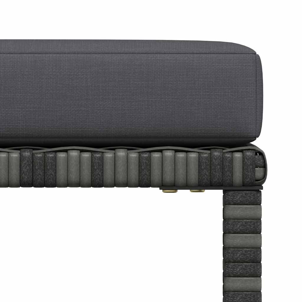 4 Piece Garden Sofa Set with Cushions Poly Rattan Grey
