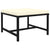 Sectional Footrest with Cushion Black Poly Rattan