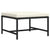 Sectional Footrest with Cushion Black Poly Rattan