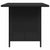 Garden Dining Table Black 110x70x65 cm Poly Rattan