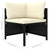 2 Piece Garden Sofa Set with Cushions Black Poly Rattan