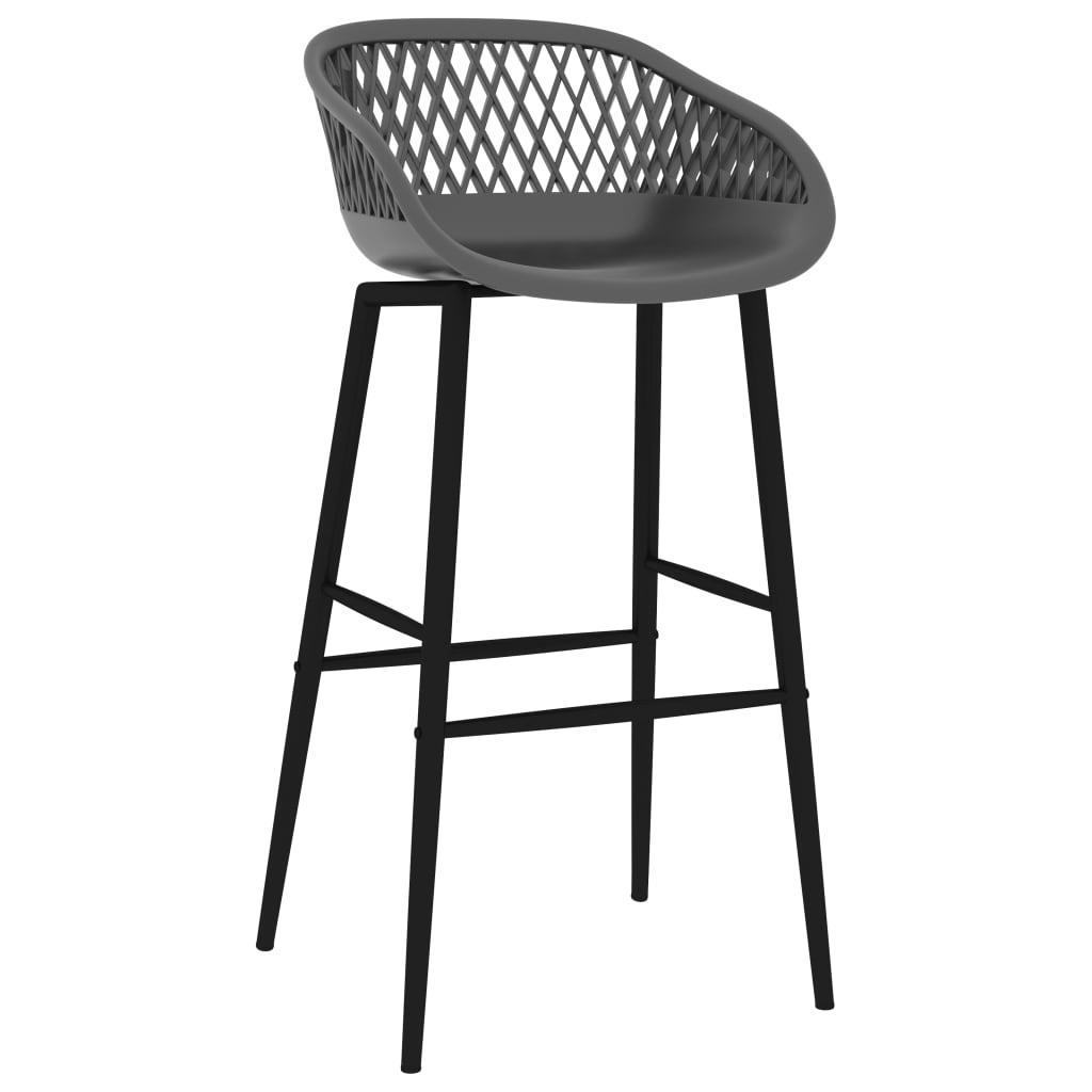 5 Piece Bar Set Black and Grey