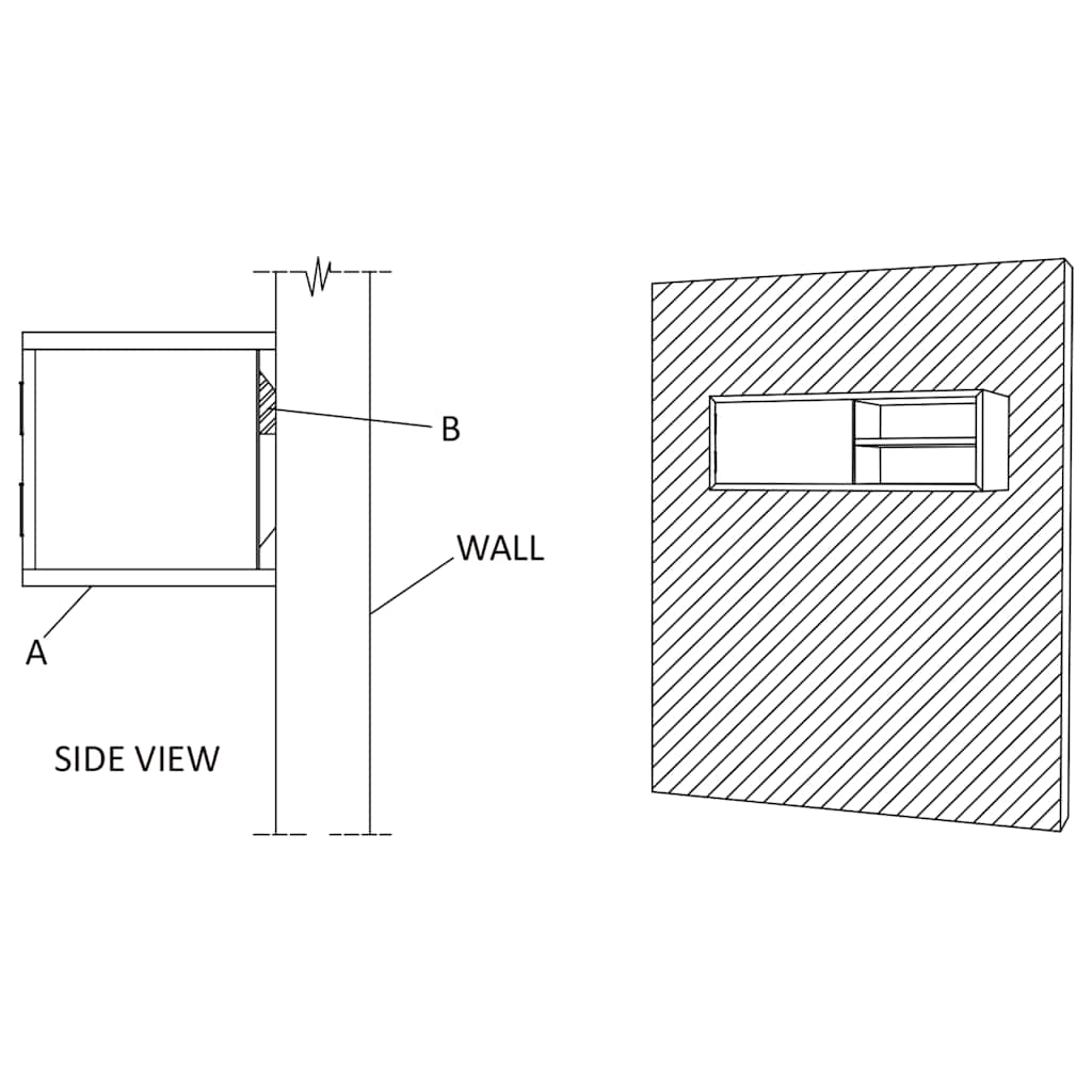 Wall-mounted TV Cabinet 180x30x30 cm Solid Teak Wood