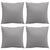 Throw Pillows 4 pcs Grey 50x50 cm Fabric