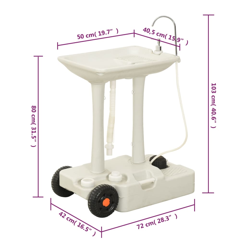 Camping Hand Wash Stand with Dispenser 35 L