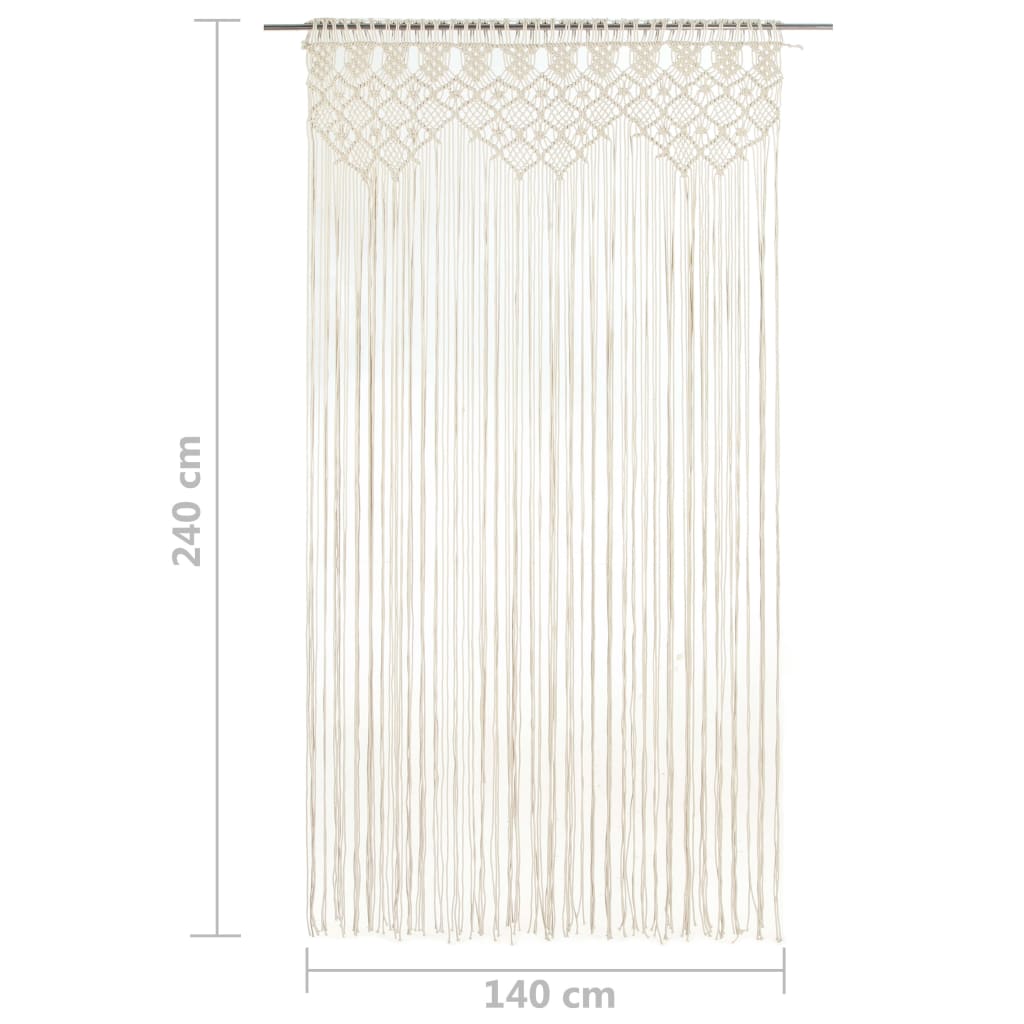Macrame Curtain 140x240 cm Cotton