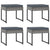 11 Piece Garden Dining Set with Cushions Poly Rattan Grey