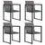 5 Piece Outdoor Dining Set with Cushions Poly Rattan Grey