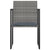 7 Piece Outdoor Dining Set with Cushions Poly Rattan Grey
