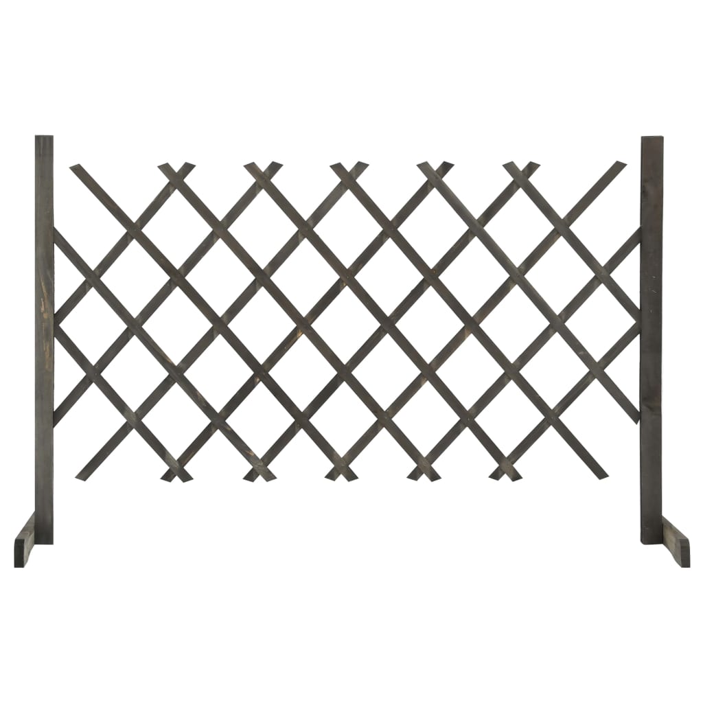 Garden Trellis Fence Grey 120x90 cm Solid Firwood