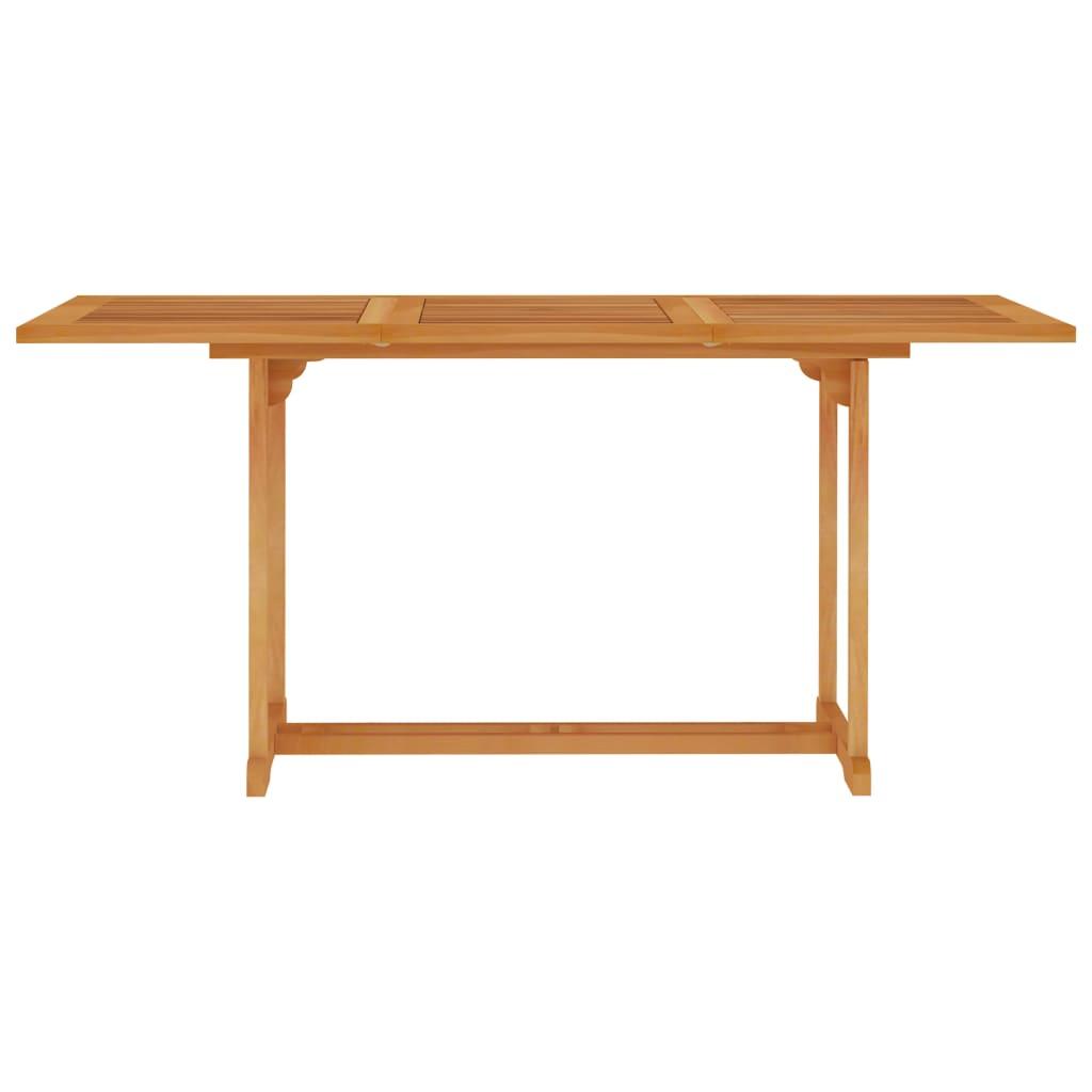 Garden Table 150x90x75 cm Solid Teak Wood