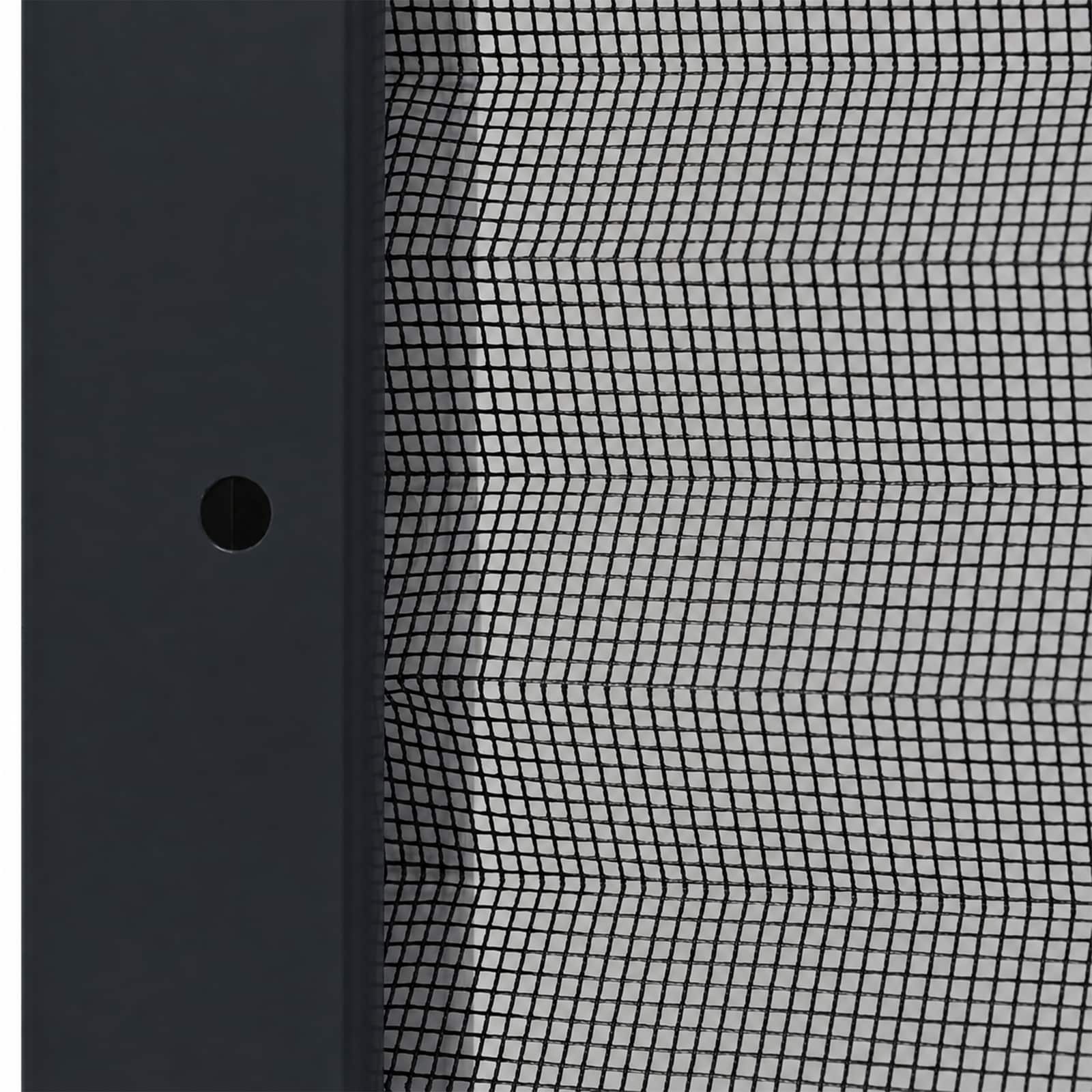 Plisse Insect Screen for Windows Aluminium Anthracite 60x80 cm
