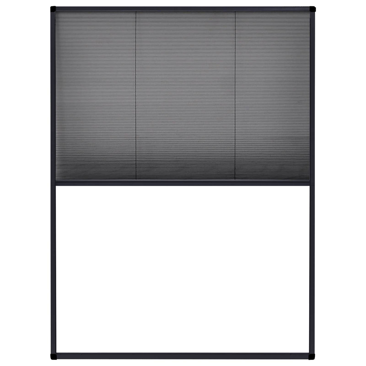 Plisse Insect Screen for Windows Aluminium Anthracite 60x80 cm