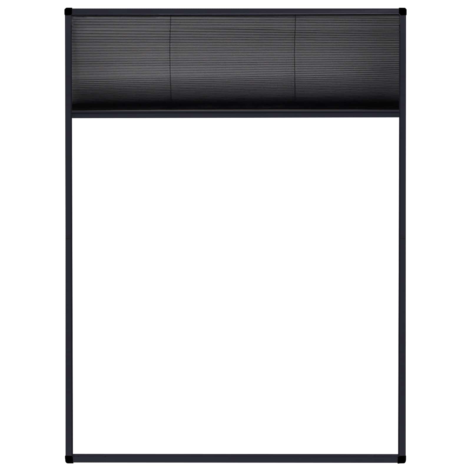 Plisse Insect Screen for Windows Aluminium Anthracite 60x80 cm
