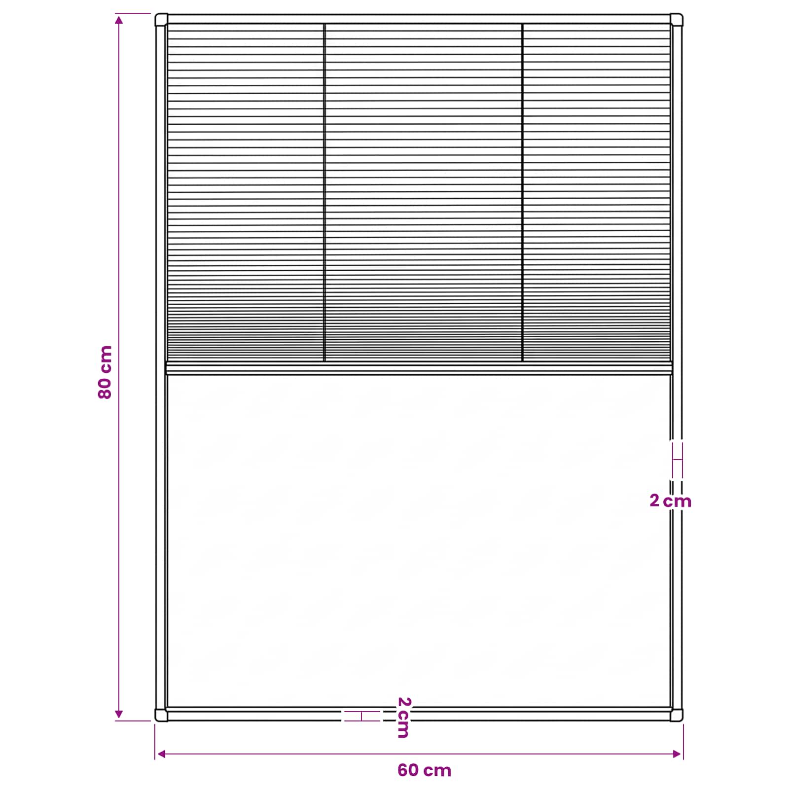 Plisse Insect Screen for Windows Aluminium Anthracite 60x80 cm