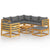 8 Piece Garden Lounge Set with Cushion Solid Acacia Wood