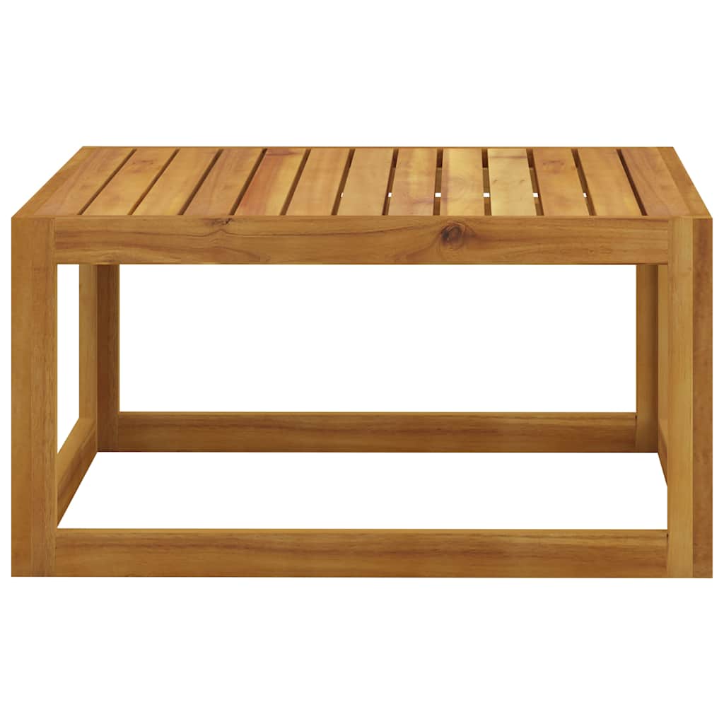 6 Piece Garden Lounge Set with Cushion Cream Solid Acacia Wood