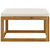 4 Piece Garden Lounge Set with Cushion Cream Solid Acacia Wood