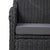 7 Piece Outdoor Dining Set Poly Rattan Black