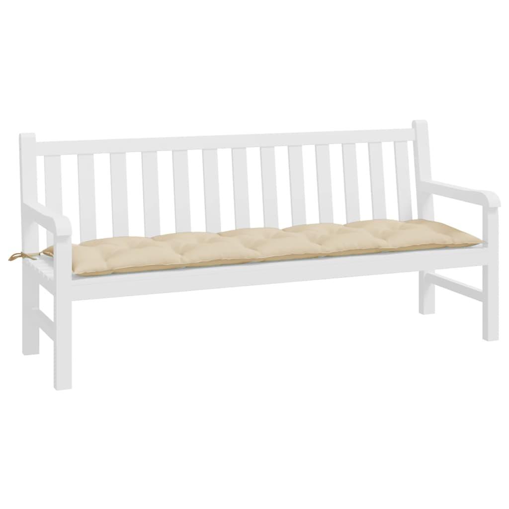 Garden Bench Cushion Beige 180x50x7 cm Oxford Fabric