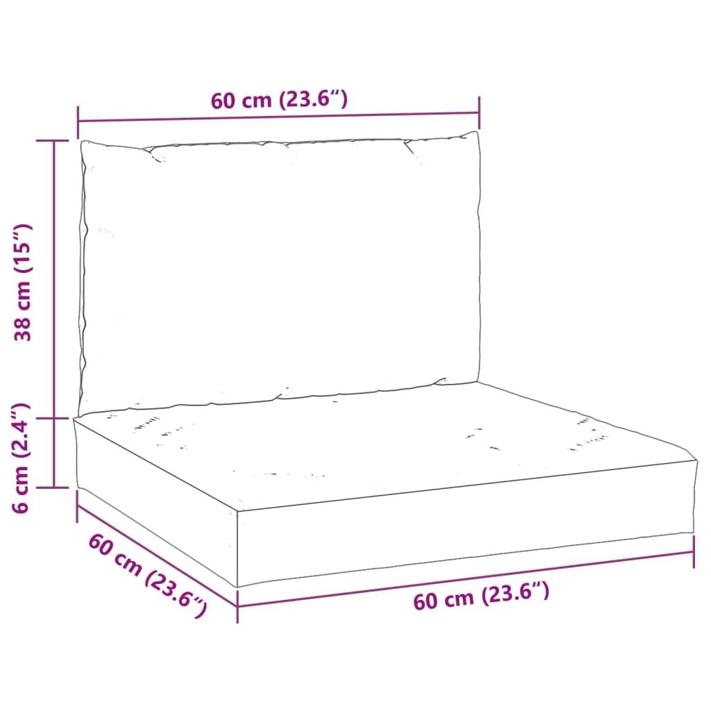 Pallet Cushions 2 pcs Black Oxford Fabric