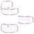 3 Piece Garden Lounge Set with Cream White Cushions Bamboo