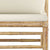 2 Piece Garden Lounge Set with Cream White Cushions Bamboo