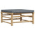 3 Piece Garden Lounge Set with Dark Grey Cushions Bamboo