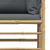 Garden Sofa with Dark Grey Cushions Bamboo