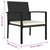 Garden Dining Chairs 2 pcs Poly Rattan Black