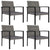 Garden Dining Chairs 4 pcs Poly Rattan Grey