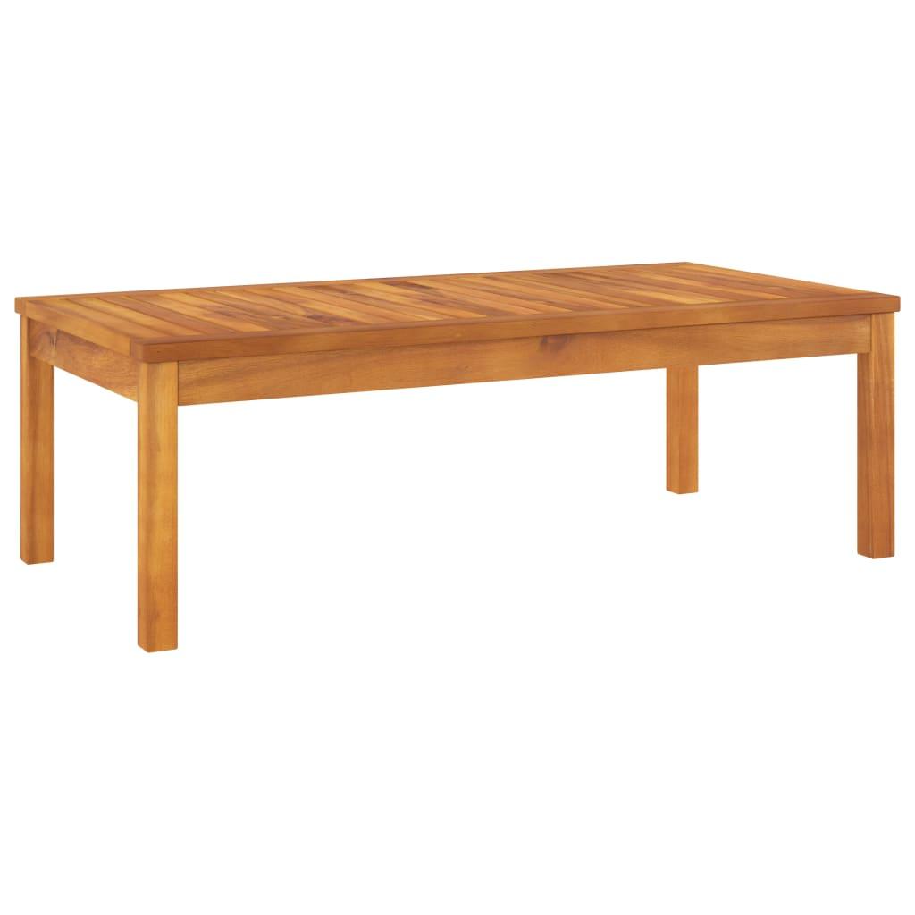 9 Piece Garden Lounge Set with Cushion Cream Solid Acacia Wood