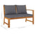 6 Piece Garden Lounge Set with Cushion Solid Acacia Wood