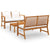 3 Piece Garden Lounge Set with Cushion Solid Acacia Wood