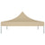 Party Tent Roof 3x3 m Beige 270 g/m²