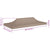 Party Tent Roof 6x3 m Taupe 270 g/m²