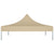 Party Tent Roof 2x2 m Beige 270 g/m²