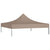 Party Tent Roof 2x2 m Taupe 270 g/m²