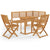 4 Piece Bistro Set Solid Wood Acacia