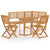 4 Piece Bistro Set Solid Wood Acacia