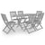 7 Piece Garden Dining Set Solid Acacia Wood Grey