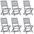 7 Piece Garden Dining Set Solid Acacia Wood Grey