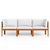 3-Seater Garden Sofa with Cushion Wood Acacia&Rope