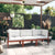 3-Seater Garden Sofa with Cushion Wood Acacia&Rope