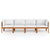 4-Seater Garden Sofa with Cushion Wood Acacia&Rope