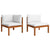 9 Piece Garden Lounge Set with Cushions Cream Wood Acacia&Rope