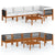 6 Piece Garden Lounge Set with Cushions Cream 63x63 cm