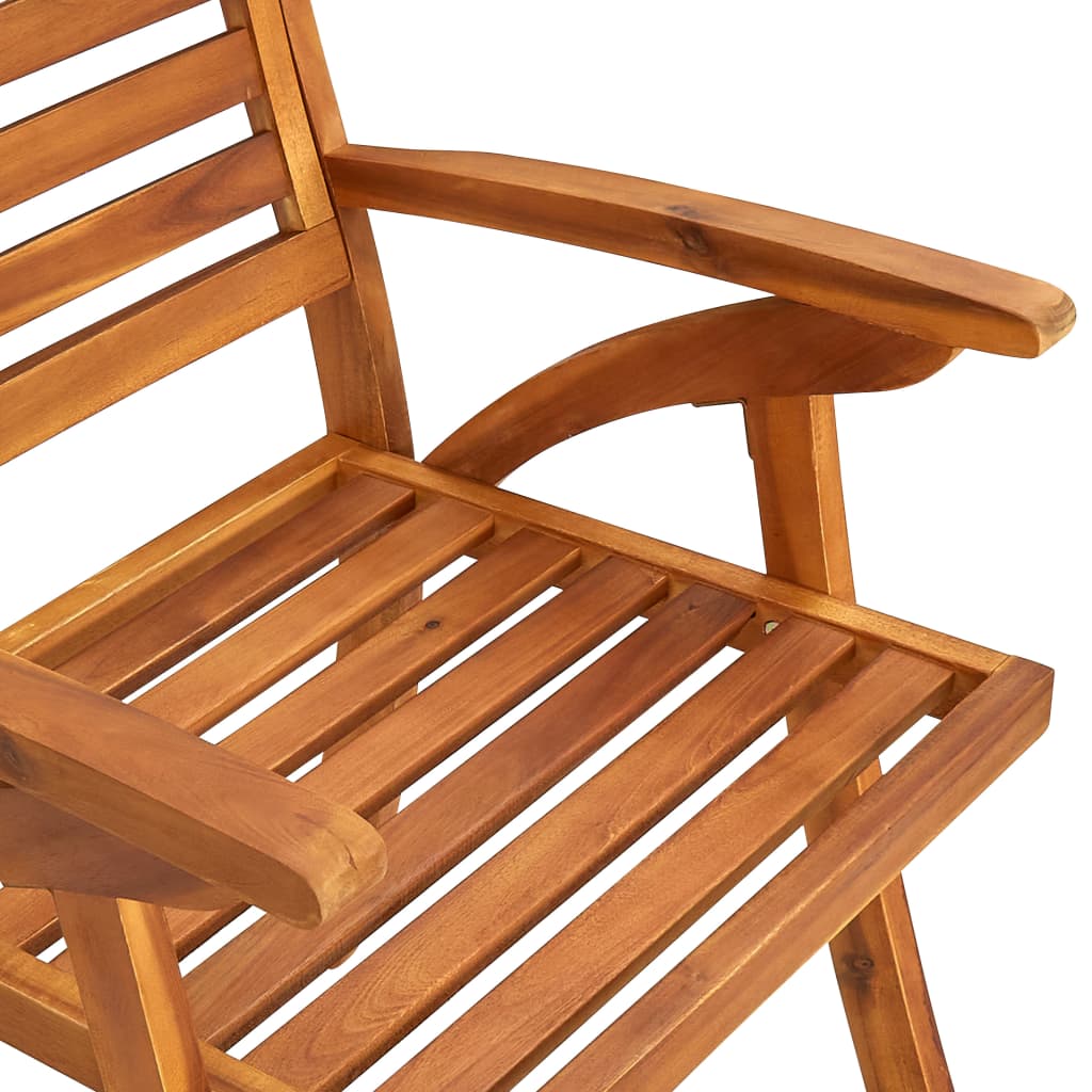 7 Piece Garden Dining Set 150x90 cm Solid Acacia Wood