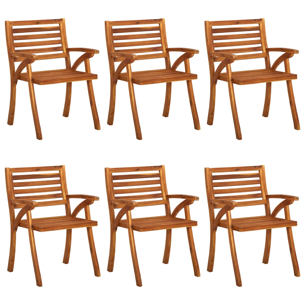 7 Piece Garden Dining Set 150x90 cm Solid Acacia Wood