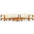 5 Piece Garden Lounge Set with Cream White Cushions Acacia Wood